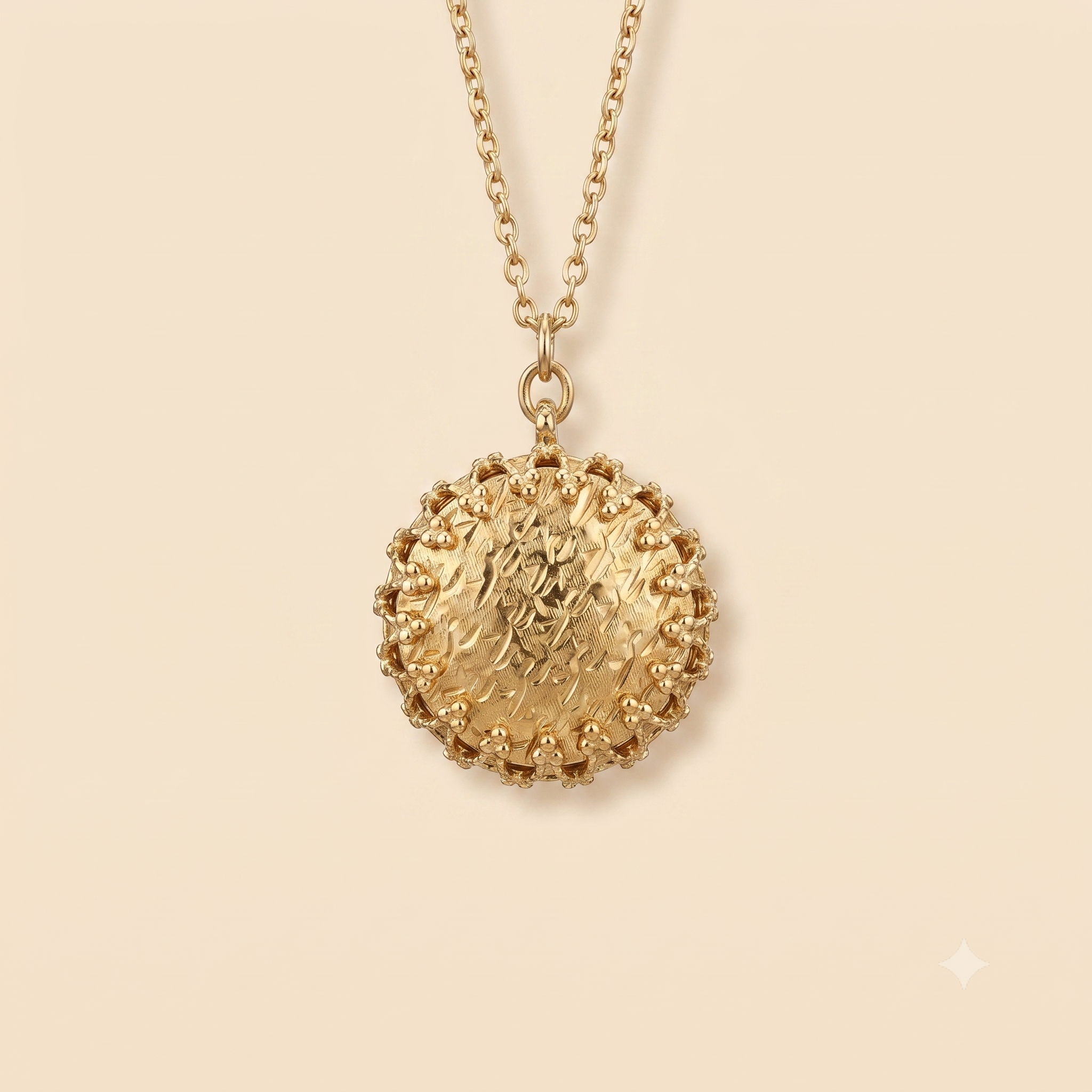 Irina Houndstooth Medallion Necklace