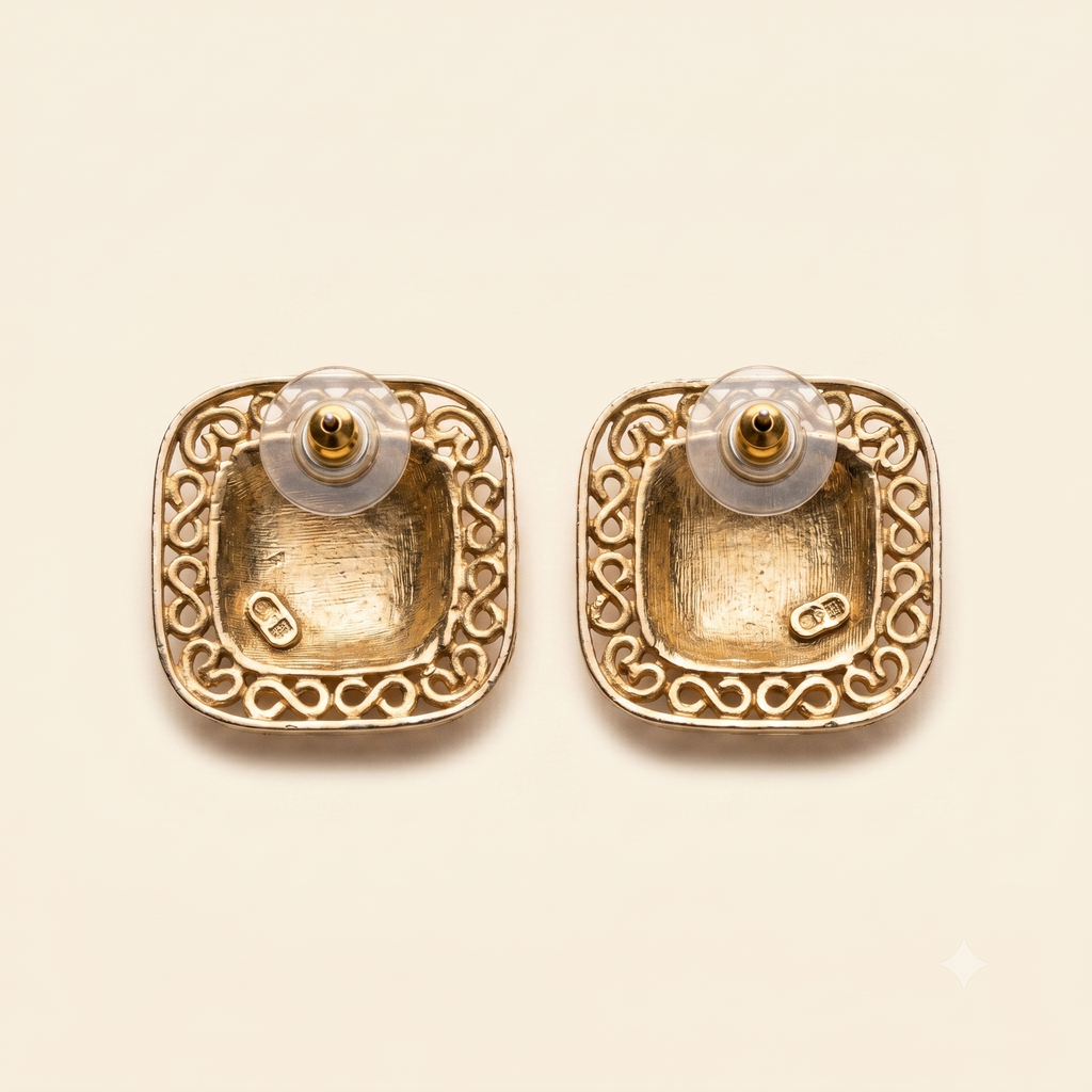 Lilya Earrings - Gold Filigree Statement Earrings