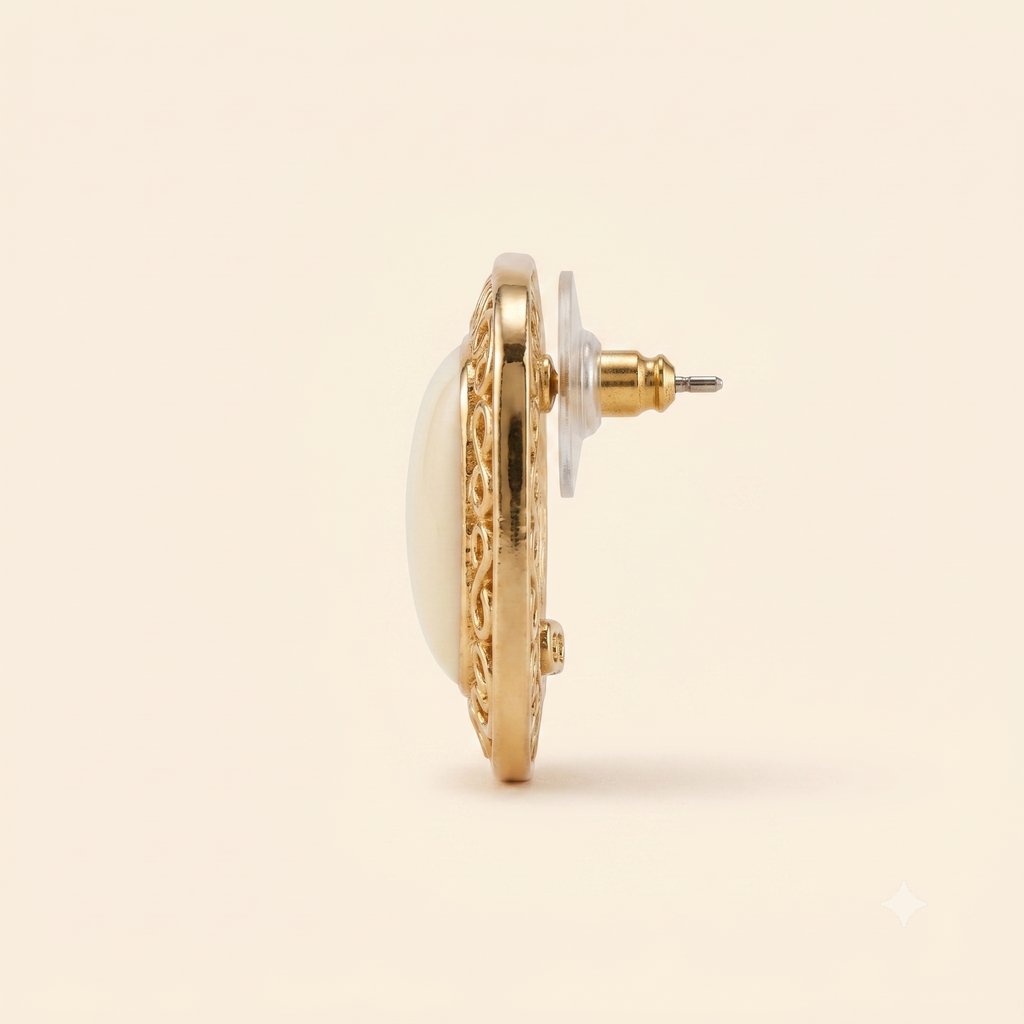 Lilya Earrings - Gold Filigree Statement Earrings